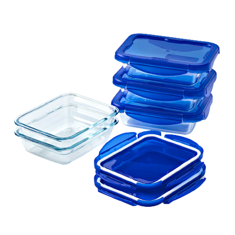 Pyrex® - Cook & Heat - Lot de 5 plats en verre avec couvercles hermétiques,  spécial micro-ondes - Sans BPA : : Cuisine et Maison