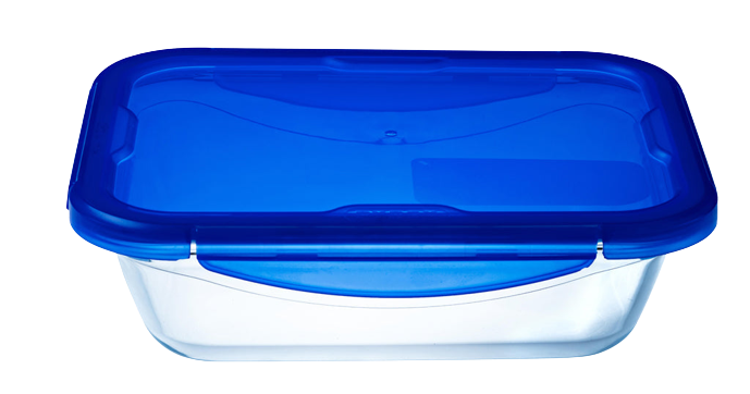 PYREX - COOK&STORE - Plat rectangulaire en verre avec couvercle 23*15 cm