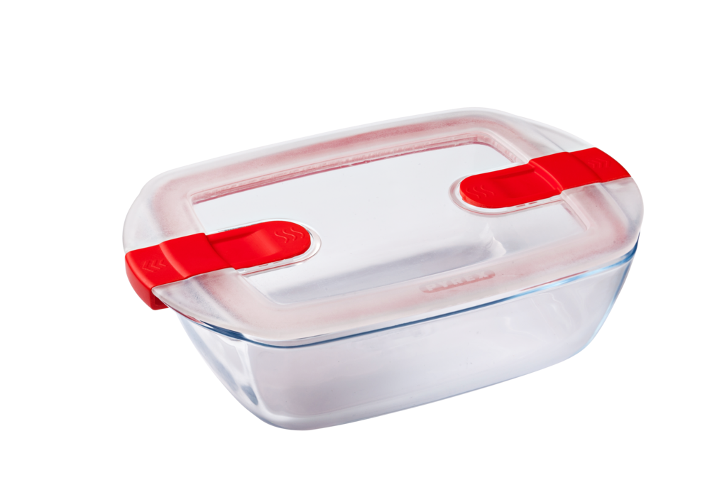 Petite Cocotte En Verre 1L Avec Couvercle - Plat Four 20,5x15,5x8,6cm - Passe Au Four, Micro-ondes & Réfrigérateur