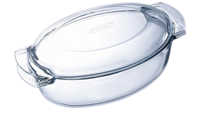 Cocotte ovale en verre grand format