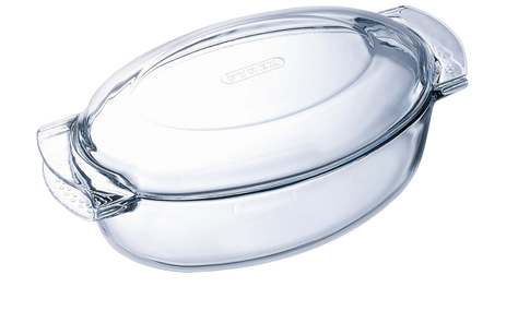 Cocotte ovale en verre grand format