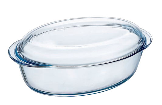 Cocotte ovale en verre grand format